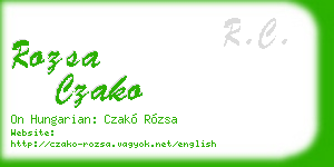 rozsa czako business card